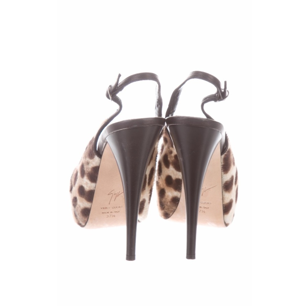 ponyhair Giuseppe Zanotti peep-toe pumps size 7.5 - Picture 4 of 5